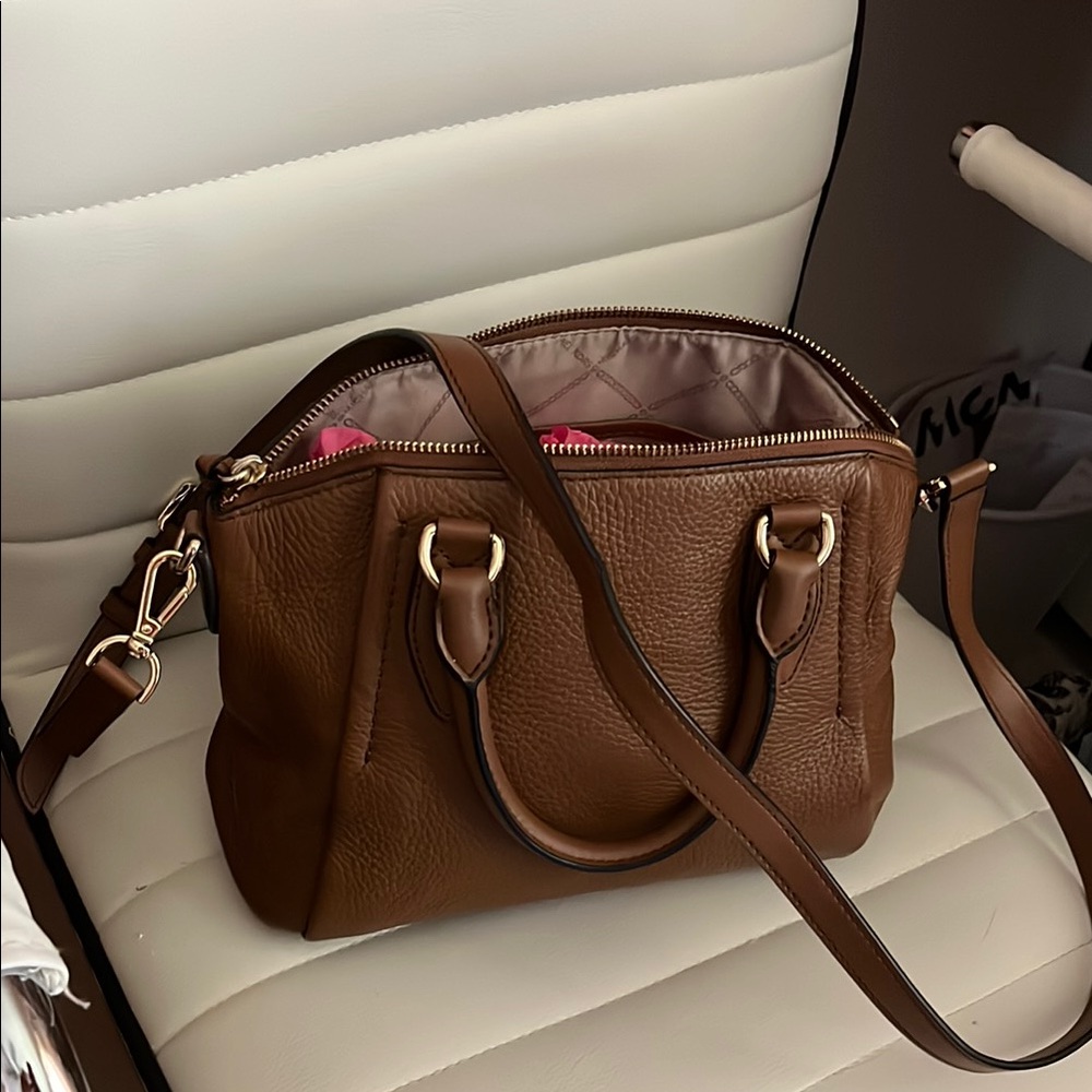 Brown Crossbody Satchel Bag - Picture 6 of 8